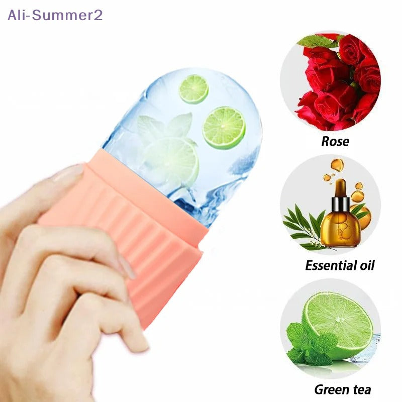 Ice Roller for Face – Cooling Facial Massager for Puffiness, Glow & Skin Refresh