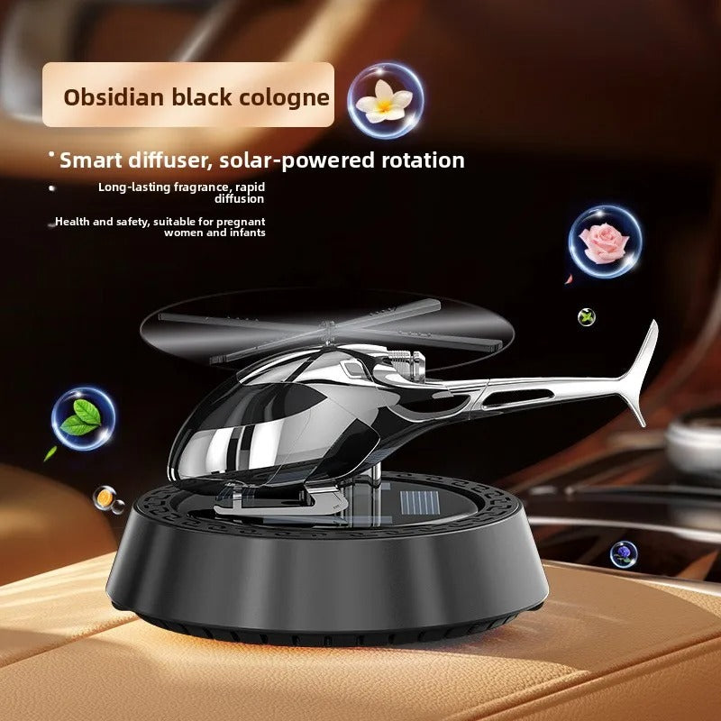 Solar Car Fragrance โ Rotating Air Freshener with Sun-Powered Design for Car Interior