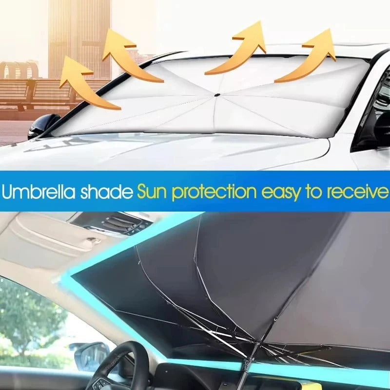 Car Sunshade Umbrella – Foldable Windshield Heat Shield for UV & Sun Protection
